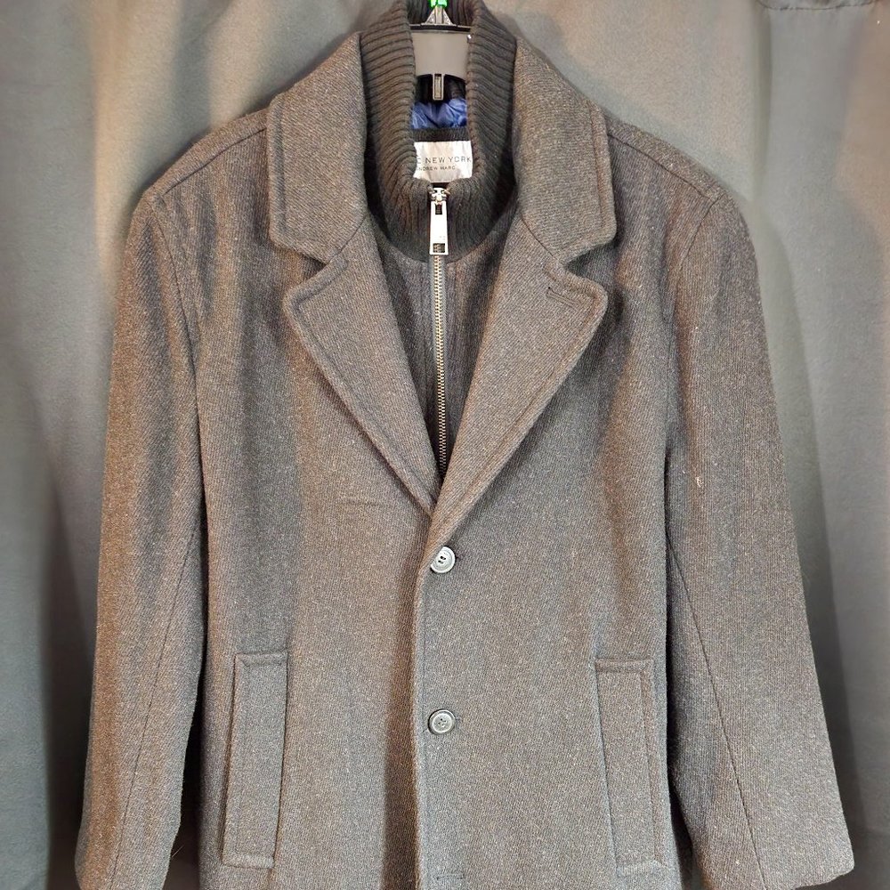 Andrew Marc New York Wool Topcoat Charcoal